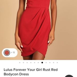 Lulu’s Forever Your Girl Rust Bodycon Dress